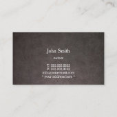 Carte De Visite Design de bijoux Moderne Diamant Élégant Cuir (Dos)