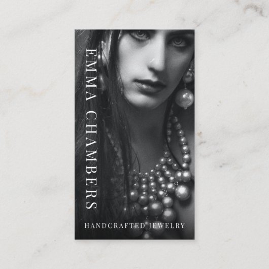 Carte de visite design de bijoux moderne et chic (Devant)