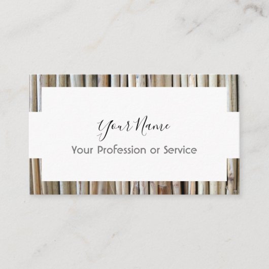 Carte De Visite Design de cadre en bois pour les services intérieu (Devant)
