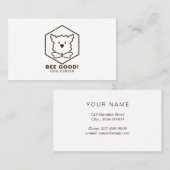 Carte De Visite Design de chien et d'abeille (Devant / Derrière)