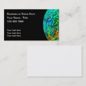 Carte De Visite Design de coquillages en Abalone naturel (Devant / Derrière)