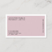 Carte De Visite Design de couleur Rose moderne élégant et créatif (Dos)