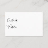 Carte de visite - Design de courroie florale2 (Dos)