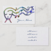 Carte De Visite design de fille de musique (Devant / Derrière)