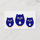 Carte De Visite Design de la chouette bleue (Dos)