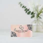 Carte De Visite Design de la planification des anneaux d'or Style  (Debout devant)