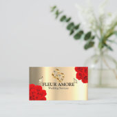 Carte De Visite Design de la planification des anneaux d'or Style  (Debout devant)