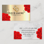 Carte De Visite Design de la planification des anneaux d'or Style  (Devant / Derrière)