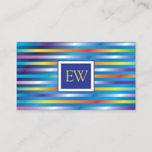 Carte De Visite Design de lignes de dégradé minimaliste moderne él