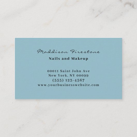 Carte de visite design de luxe de bijoux en crista (Dos)