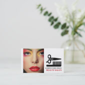 Carte De Visite Design de maquillage élégant, beauté, salon de bea (Debout devant)