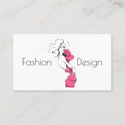 Carte De Visite Design de mode (Devant)