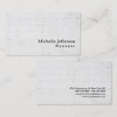 Carte De Visite Design de mur élégant unique (Devant / Derrière)