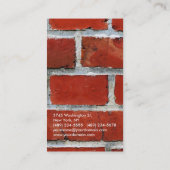 Carte De Visite Design de mur orange vertical Qualité tendance (Dos)