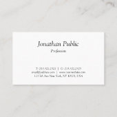 Carte De Visite Design de script italique moderne simple (Dos)