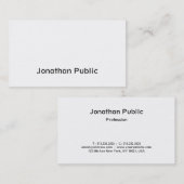 Carte De Visite Design de script moderne élégant Simple tendance P (Devant / Derrière)