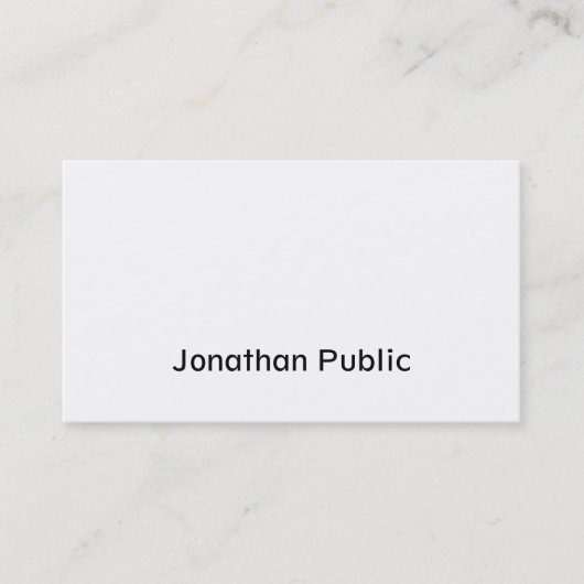Carte De Visite Design de script moderne élégant Simple tendance P (Devant)