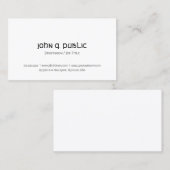 Carte De Visite Design de texte élégant Simple Moderne Modèle élég (Devant / Derrière)