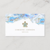 carte de visite design de tortue de mer (Devant)