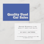 Carte De Visite Design de vente de voitures usagées de qualité bru (Devant / Derrière)