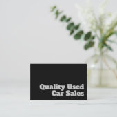 Carte De Visite Design de vente de voitures usagées de qualité bru (Debout devant)