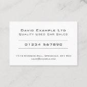 Carte De Visite Design de vente de voitures usagées de qualité bru (Dos)