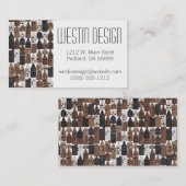 Carte de visite design de village en bois (Devant / Derrière)