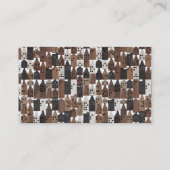 Carte de visite design de village en bois (Dos)