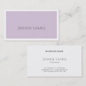 Carte De Visite Design design élégant tendance violet violet viole (Devant / Derrière)