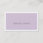 Carte De Visite Design design élégant tendance violet violet viole (Devant)