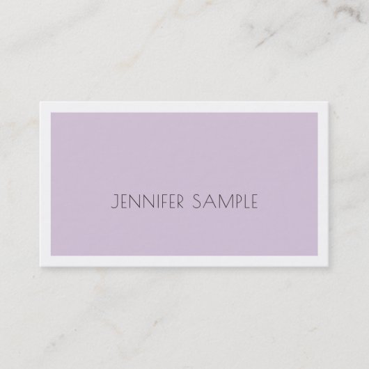 Carte De Visite Design design élégant tendance violet violet viole (Devant)