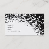Carte De Visite design d'explosion de musique en noir et blanc (Dos)