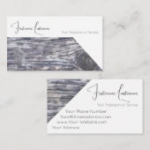 Carte De Visite design d'intérieur 100% naturel biologique en bois (Devant / Derrière)