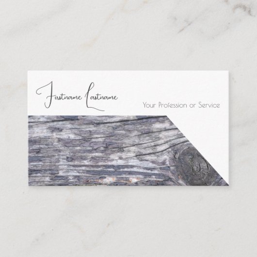 Carte De Visite design d'intérieur 100% naturel biologique en bois (Devant)