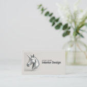 Carte De Visite Design d'intérieur 3D Sculpture Unicorn Architectu (Debout devant)