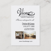 Carte De Visite Design d'intérieur à la maison d'échafaudage de (Dos)