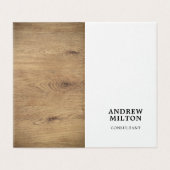Carte De Visite Design d'intérieur blanc en bois élégant et modern (Extérieur déplié)