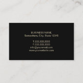 Carte De Visite Design d'intérieur Bleu Agate Pierre moderne (Dos)