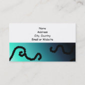 Carte De Visite Design d'intérieur bleu et noir classique (Dos)