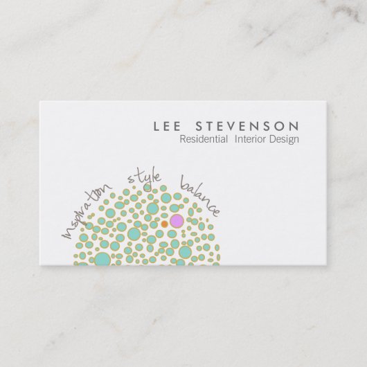 Carte de visite Design d'intérieur créatif (Devant)