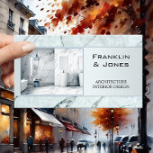 Carte De Visite Design d'intérieur d'architecte en marbre bleu Dus