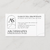 Carte De Visite Design d'intérieur d'architecture de la nature de  (Dos)