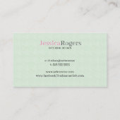 Carte De Visite Design d'intérieur d'Arrière - plan vert de lustre (Dos)