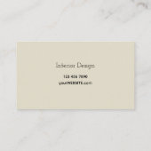 Carte De Visite Design d'intérieur d'art Abstrait unique Boho neut (Dos)
