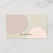 Carte De Visite Design d'intérieur d'art Abstrait unique Boho neut (Devant)