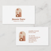 Carte De Visite Design d'intérieur de céramique Vase de poterie Dé (Devant / Derrière)