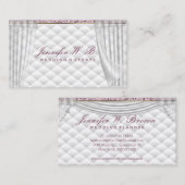 Carte De Visite Design d'intérieur de décoration mariage (Devant / Derrière)