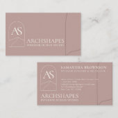 Carte De Visite Design d'intérieur de géométrie de l'architecture (Devant / Derrière)