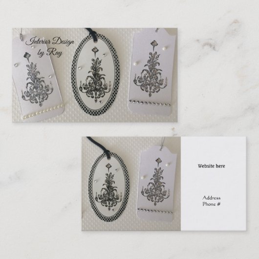 Carte De Visite Design d'intérieur de lustres (Devant / Derrière)