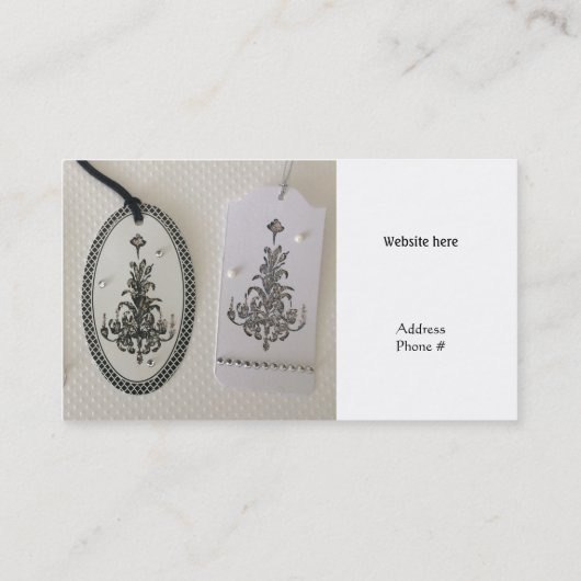 Carte De Visite Design d'intérieur de lustres (Dos)